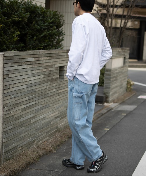 UNIVERSAL OVERALL（ユニバーサルオーバーオール）の「DENIM PAINTER PANTS（デニムパンツ・メンズ・ブラック/ブルー・M/L）」の13枚目の写真