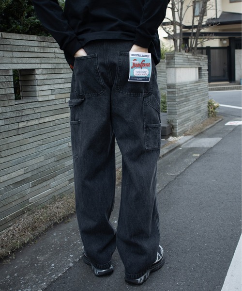 UNIVERSAL OVERALL（ユニバーサルオーバーオール）の「DENIM PAINTER PANTS（デニムパンツ・メンズ・ブラック/ブルー・M/L）」の17枚目の写真