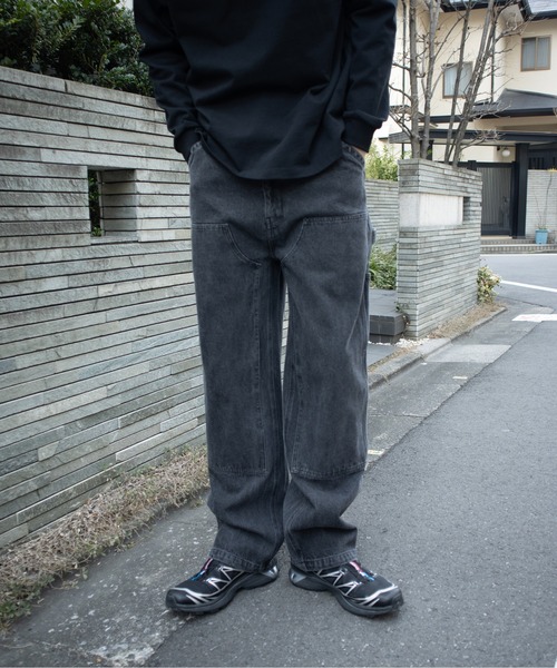UNIVERSAL OVERALL（ユニバーサルオーバーオール）の「DENIM PAINTER PANTS（デニムパンツ・メンズ・ブラック/ブルー・M/L）」の19枚目の写真