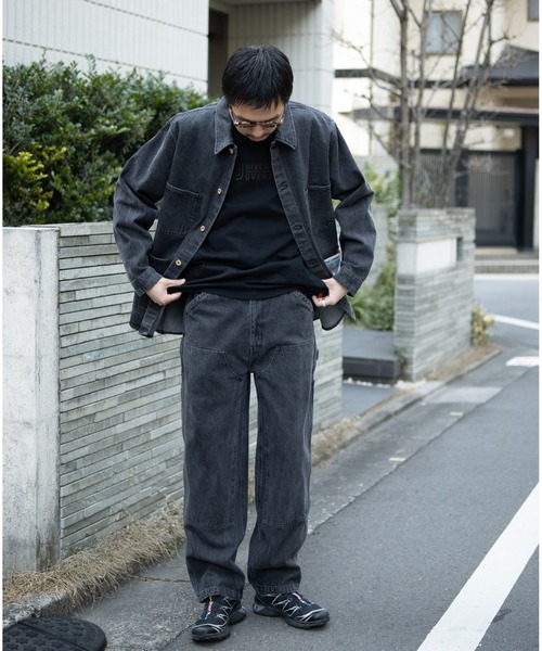 UNIVERSAL OVERALL（ユニバーサルオーバーオール）の「DENIM PAINTER PANTS（デニムパンツ・メンズ・ブラック/ブルー・M/L）」の21枚目の写真