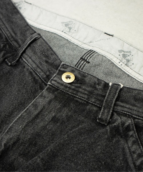 UNIVERSAL OVERALL（ユニバーサルオーバーオール）の「DENIM PAINTER PANTS（デニムパンツ・メンズ・ブラック/ブルー・M/L）」の3枚目の写真
