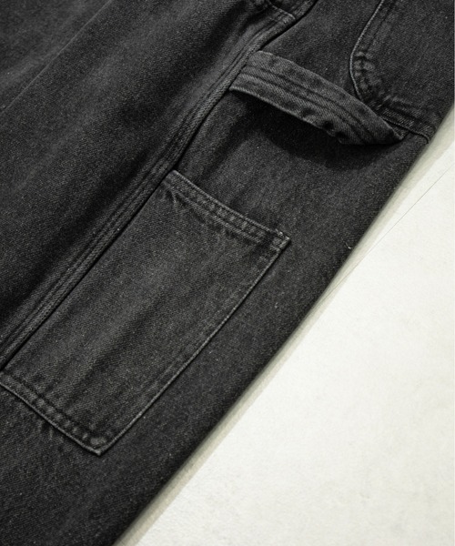 UNIVERSAL OVERALL（ユニバーサルオーバーオール）の「DENIM PAINTER PANTS（デニムパンツ・メンズ・ブラック/ブルー・M/L）」の5枚目の写真