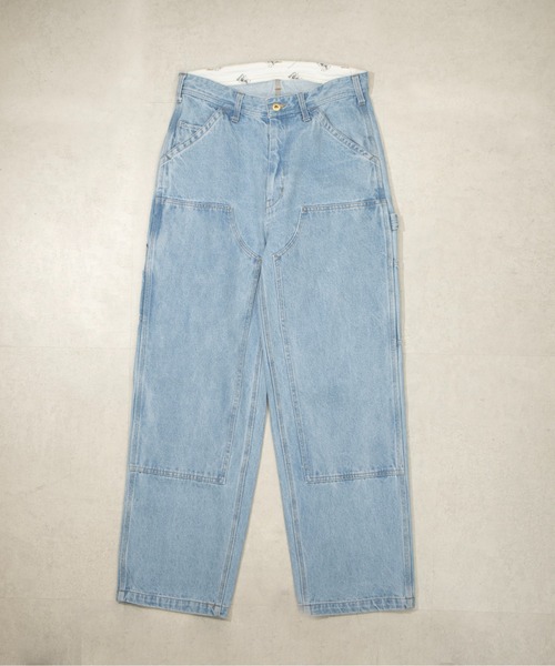 UNIVERSAL OVERALL（ユニバーサルオーバーオール）の「DENIM PAINTER PANTS（デニムパンツ・メンズ・ブラック/ブルー・M/L）」の7枚目の写真