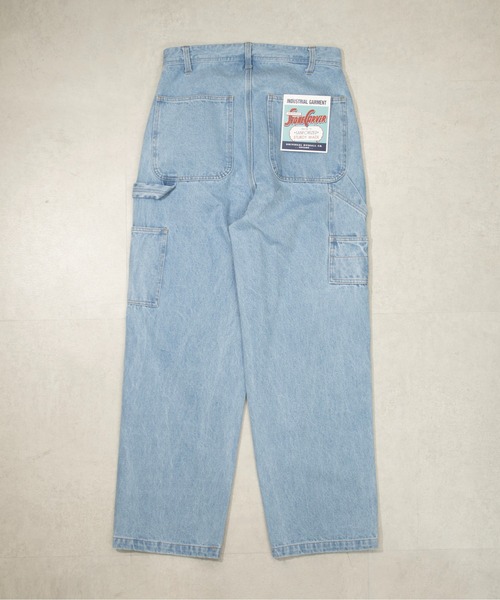 UNIVERSAL OVERALL（ユニバーサルオーバーオール）の「DENIM PAINTER PANTS（デニムパンツ・メンズ・ブラック/ブルー・M/L）」の8枚目の写真