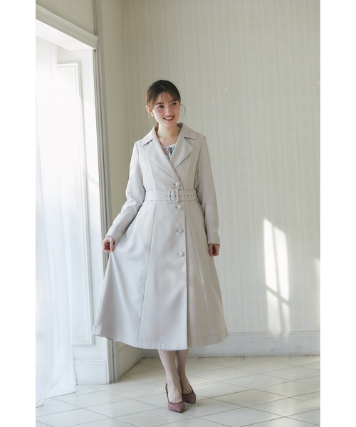 tocco closet（トッコ　クローゼット）の「取り外し可能なケープ＆ベルト付きトレンチコート（トレンチコート・レディース・ベージュ/ネイビー/ライトベージュ・M）」の10枚目の写真