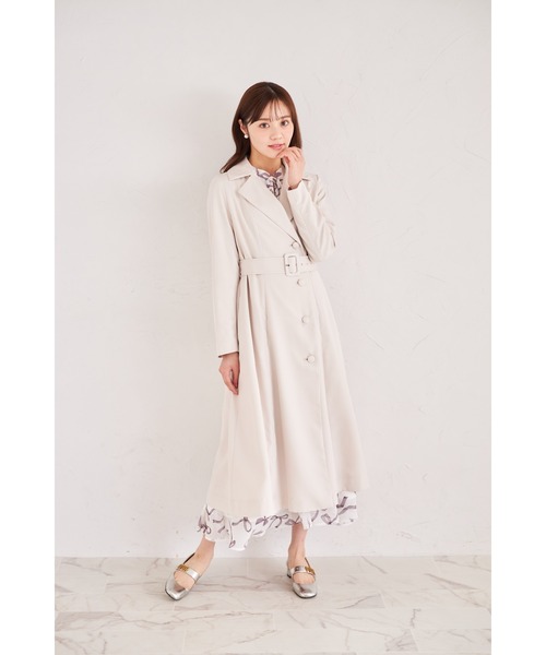 tocco closet（トッコ　クローゼット）の「取り外し可能なケープ＆ベルト付きトレンチコート（トレンチコート・レディース・ベージュ/ネイビー/ライトベージュ・M）」の21枚目の写真