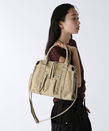 JEANASIS ボストンバッグ JEANASIS ボストンバッグ スタッズジャガードモノグラムボストン