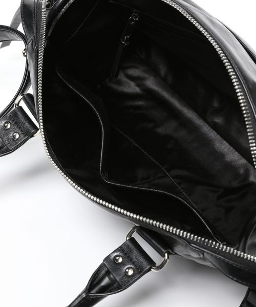 JEANASIS（ジーナシス）の「アンティークフェイクレザーボストン/326034（ボストンバッグ・レディース・ブラック/カーキ系/ピンク/グリーン/ブルー/ブラウン/ベージュ・FREE）」の21枚目の写真