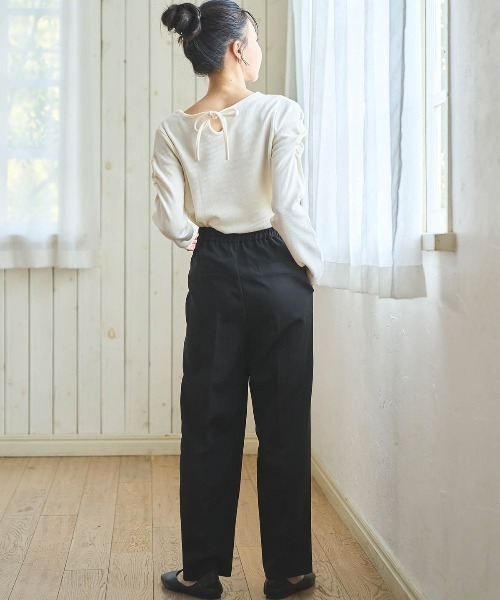 mil(ミル)の「ウエストタブ センタースリットパンツ(その他パンツ・レディース・アイボリー/ラベンダー/ブラック・S-Short/M-Short/S-Regular)」の12枚目の写真