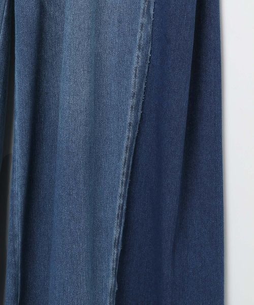 PAGEBOY(ページボーイ)の「【裾から15cmまでセルフカット可能】ワイドフリーカットデニム(デニムパンツ・レディース・ブルー/ブラック/ブルー系その他・FREE)」の4枚目の写真