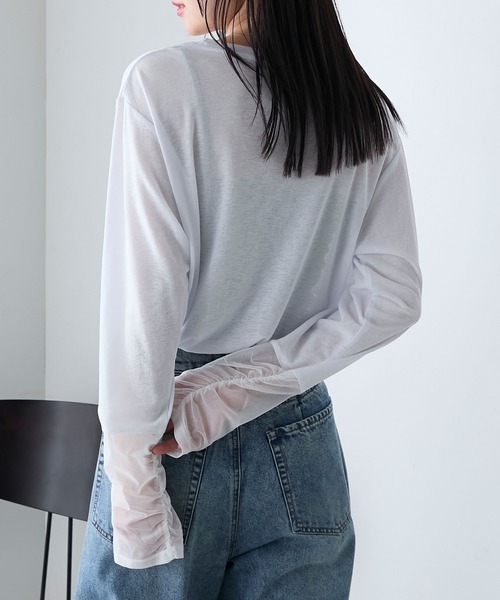 ［美品］デイジーリン フォクシー　切り替えニット　チュール袖　Vネック 楽天市場】ニット セーター レディース コクーンシルエット V