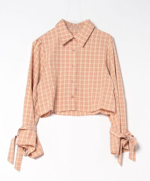 apres jour(アプレジュール)の「袖リボンアソートチェックシャツ(シャツ/ブラウス・レディース・ピンク系その他/ホワイト系その他2/ベージュ系その他/ブルー系その他・X-LARGE/フリー)」の8枚目の写真
