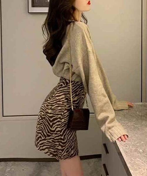 NANEA(ナネア)の「起毛ゼブラ柄ミニスカート(スカート・レディース・ブラック/ブラウン・SMALL/MEDIUM/LARGE)」の19枚目の写真