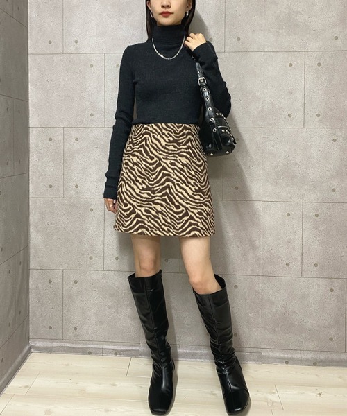 セール】起毛ゼブラ柄ミニスカート（スカート）｜NANEA（ナネア）の