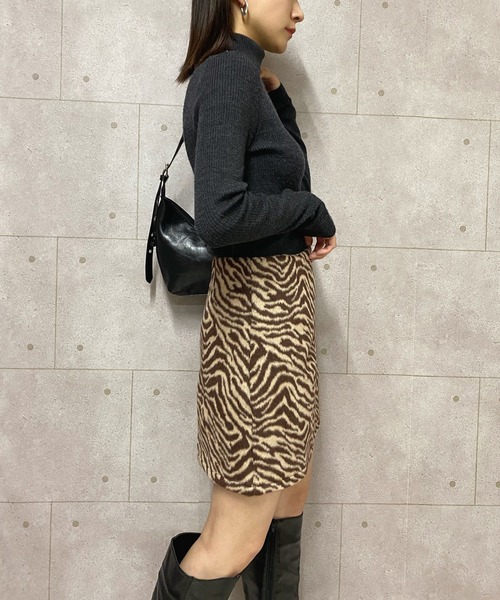 セール】起毛ゼブラ柄ミニスカート（スカート）｜NANEA（ナネア）の