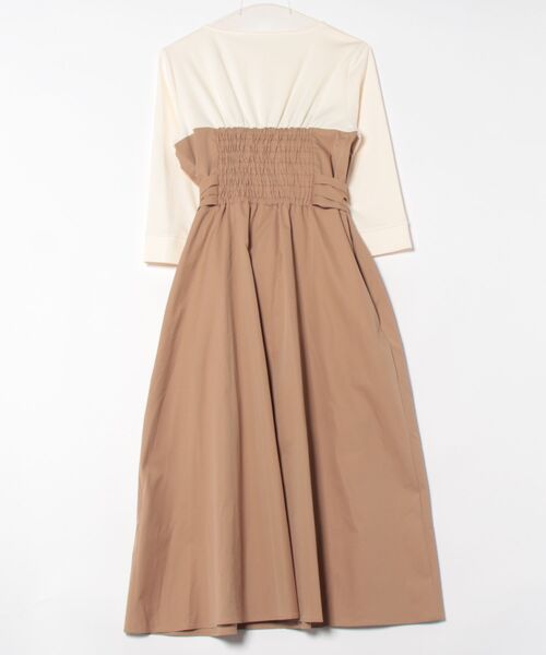 STRAWBERRY-FIELDS（ストロベリーフィールズ）の「カットソービスチェドッキングドレス　ワンピース（ワンピース・レディース・キャメル/ブラック系その他・2）」の3枚目の写真