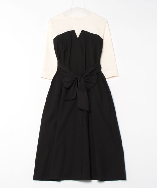 STRAWBERRY-FIELDS（ストロベリーフィールズ）の「カットソービスチェドッキングドレス　ワンピース（ワンピース・レディース・キャメル/ブラック系その他・2）」の12枚目の写真