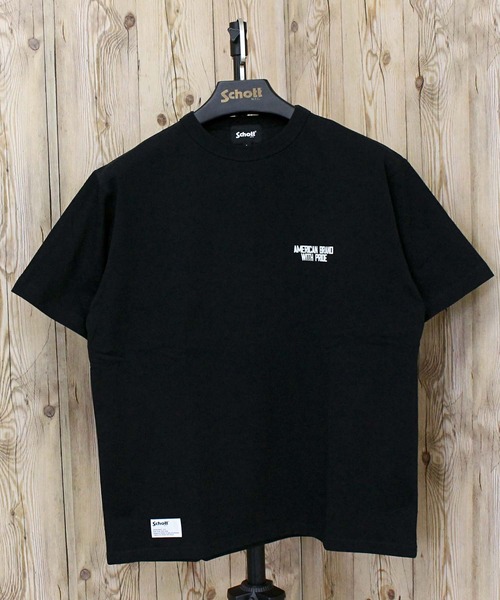 Schott(ショット)の「T-SHIRT AMERICAN BRAND WITH PRIDE/アメリカンブランド ウィズ プライドTシャツ(Tシャツ/カットソー・メンズ・ホワイト/ネイビー/ブラック・M/L/XL/XXL)」の7枚目の写真