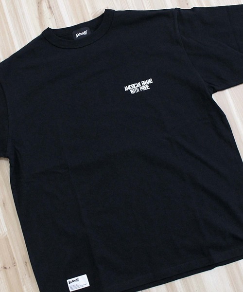 Schott(ショット)の「T-SHIRT AMERICAN BRAND WITH PRIDE/アメリカンブランド ウィズ プライドTシャツ(Tシャツ/カットソー・メンズ・ホワイト/ネイビー/ブラック・M/L/XL/XXL)」の8枚目の写真