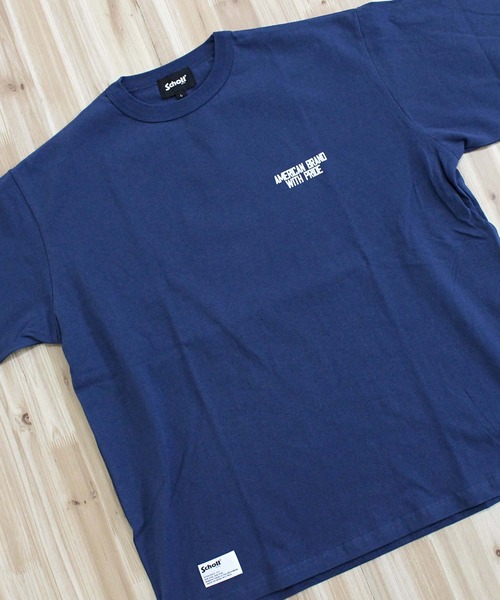 Schott(ショット)の「T-SHIRT AMERICAN BRAND WITH PRIDE/アメリカンブランド ウィズ プライドTシャツ(Tシャツ/カットソー・メンズ・ホワイト/ネイビー/ブラック・M/L/XL/XXL)」の16枚目の写真