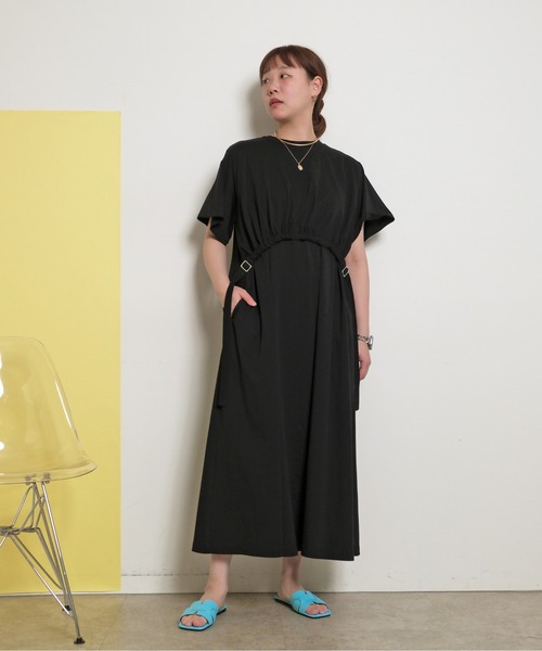 palm RICHE（ポームリシュ）の「【前後2WAY】フロントドロストデザイン カットワンピース（ワンピース・レディース・ブルー/ブラック・M）」の16枚目の写真