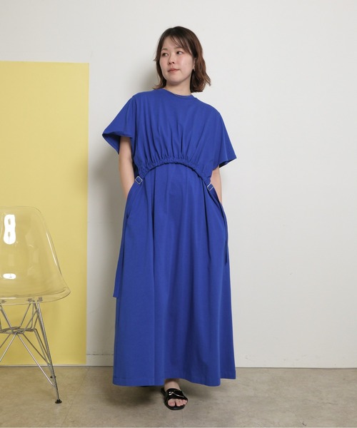 palm RICHE（ポームリシュ）の「【前後2WAY】フロントドロストデザイン カットワンピース（ワンピース・レディース・ブルー/ブラック・M）」の17枚目の写真