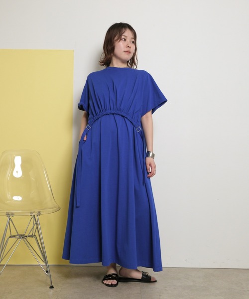 palm RICHE（ポームリシュ）の「【前後2WAY】フロントドロストデザイン カットワンピース（ワンピース・レディース・ブルー/ブラック・M）」の19枚目の写真