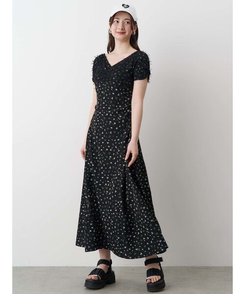 TULLE LAYERED FLOWER OP/チュールレイヤードフラワーワンピース