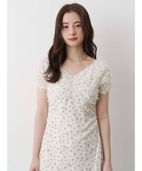 SOFT SEOUL ♥ TULLE LAYERED ONE PIECE /追跡付 XS-Lサイズあり【SETTAN/セッタン】フラワーレース/ フリル