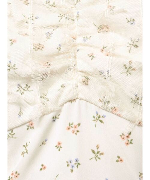 CALNAMUR（カルナムール）の「TULLE LAYERED FLOWER OP/チュールレイヤードフラワーワンピース（ワンピース・レディース・ホワイト/ブラック・SMALL/MEDIUM）」の19枚目の写真