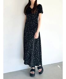 CALNAMUR | TULLE LAYERED FLOWER OP/チュールレイヤードフラワーワンピース(ワンピース)