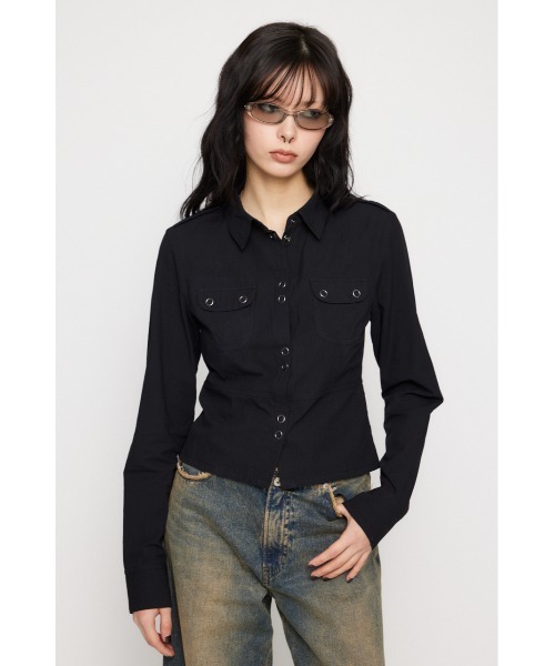 LAGUA GEM（ラグアジェム）の「SOFT COTTON COMPACT シャツ（シャツ/ブラウス・レディース・ホワイト/ブラック/カーキ・FREE）」の15枚目の写真