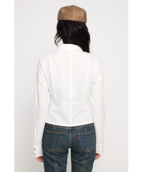 LAGUA GEM（ラグアジェム）の「SOFT COTTON COMPACT シャツ（シャツ/ブラウス・レディース・ホワイト/ブラック/カーキ・FREE）」の8枚目の写真