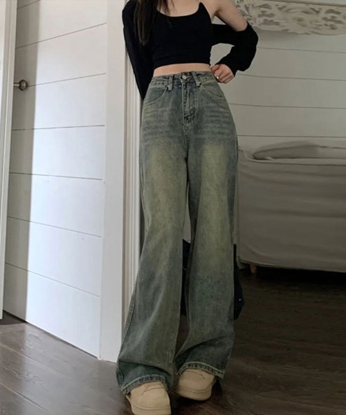 SallyLunn(サリーラン)の「ヴィンテージデニムパンツ(デニムパンツ・レディース・ブルー・LARGE/MEDIUM)」の4枚目の写真