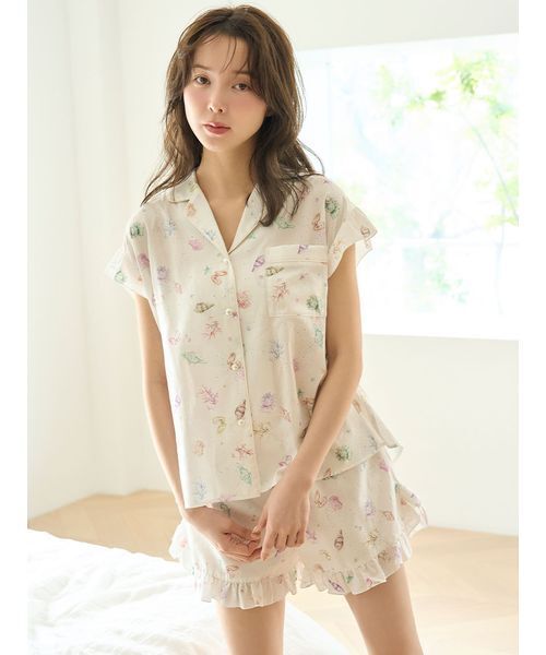 SNIDEL HOME（スナイデルホーム）の「【Silk】開襟シャツ×ロング
