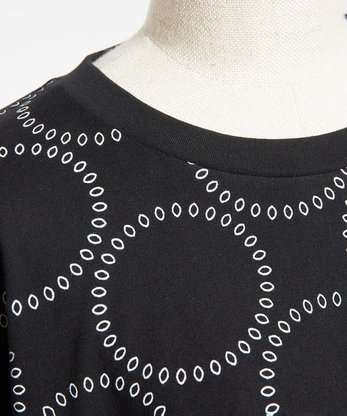 gomme(ゴム)の「ホールドット天竺 ヘムハッチングT(Tシャツ/カットソー・レディース・ホワイト×ブラック/ブラック×ホワイト/ブラック×グレー・MEDIUM)」の20枚目の写真