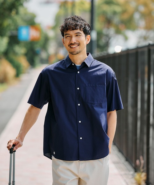 FOUND GOOD（ファウンドグッド）の「ブロードSSシャツ（シャツ/ブラウス・メンズ・ブルー系/ネイビー/グレー系・S/XL/M/L）」の3枚目の写真