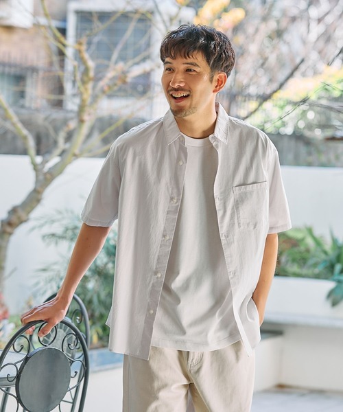 FOUND GOOD（ファウンドグッド）の「ブロードSSシャツ（シャツ/ブラウス・メンズ・ブルー系/ネイビー/グレー系・S/XL/M/L）」の4枚目の写真