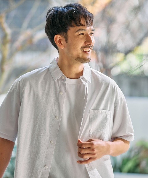 FOUND GOOD（ファウンドグッド）の「ブロードSSシャツ（シャツ/ブラウス・メンズ・ブルー系/ネイビー/グレー系・S/XL/M/L）」の6枚目の写真