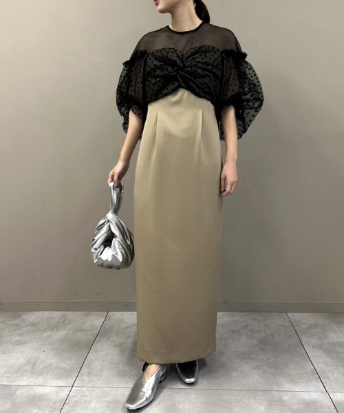 ANDRESD オケージョン　ワンピース　結婚式　二次会 DONOBAN ドレス 「ANDRESD」flocky dot dress 結婚式 ワンピース