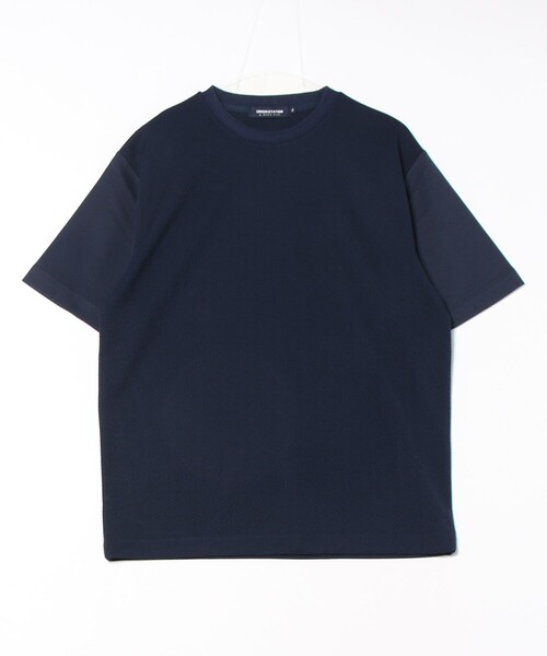 UNION STATION(ユニオンステーション)の「ふくれジャガード×袖ポンチT(Tシャツ/カットソー・メンズ・ブラック/ホワイト/ネイビー・M/L/LL)」の21枚目の写真