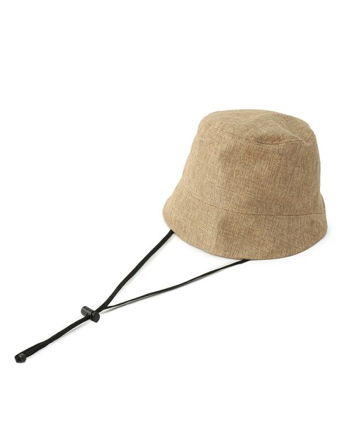 SHOO・LA・RUE(シューラルー)の「【UVカット】前下がりシルエットハット【サイズ調整/あご紐付き】(ハット・レディース・ベージュ/アイボリー/ブラック・00)」の3枚目の写真