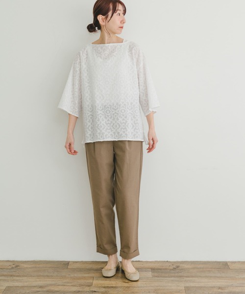 ITEMS URBANRESEARCH（アイテムズ アーバンリサーチ）の「ジャガードハンソデプルオーバー（その他トップス・レディース・ホワイト/カーキ/ブラック・FREE）」の12枚目の写真