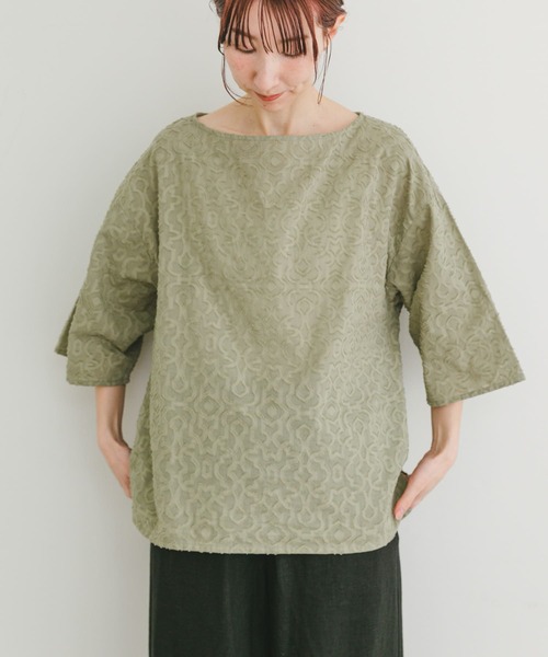 ITEMS URBANRESEARCH（アイテムズ アーバンリサーチ）の「ジャガードハンソデプルオーバー（その他トップス・レディース・ホワイト/カーキ/ブラック・FREE）」の19枚目の写真