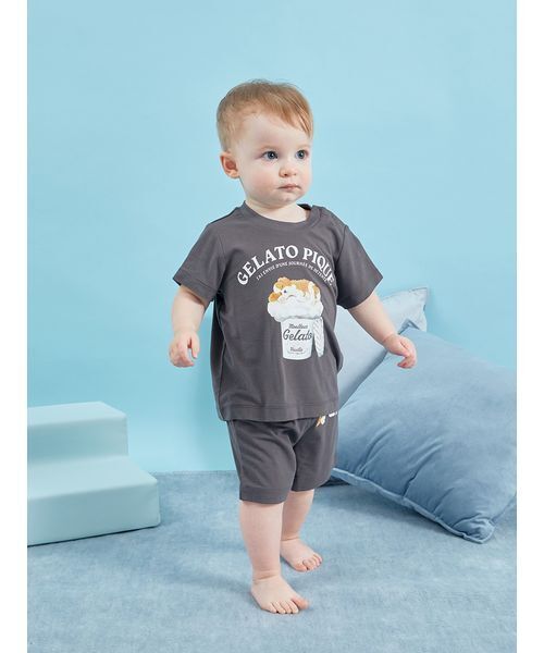 gelato pique セットアップ くま ルームウェア Tシャツ 短パン セール】【BABY】スリーピングドッグショートパンツ（ルーム