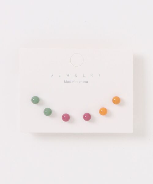 Fun & Daily（ファンアンドデイリー）の「F&D : 3セット・カラーボールスモールピアス（ピアス（両耳用）・レディース・その他1/その他2/その他3・FREE）」の7枚目の写真