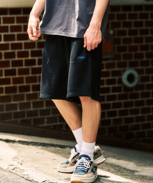 417 EDIFICE（フォーワンセブンエディフィス）の「SLAPS スウェットショーツ（スウェットパンツ・メンズ・ブラック/ホワイト系その他/ブルー系その他・MEDIUM/LARGE）」の4枚目の写真