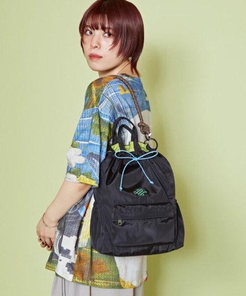 カヤ（カヤ）の「【カヤ】宝袋トートバッグ（トートバッグ・レディース・グリーン系その他/スミクロ/パープル・FREE）」の5枚目の写真