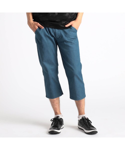 NICOLE CLUB FOR MEN(ニコルクラブフォーメン)の「TCシャンブレーツイルクロップドパンツ(その他パンツ・メンズ・ブルー系/ターコイズブルー/ブラック/ホワイト系・MEDIUM/SMALL/X-LARGE/LARGE)」の4枚目の写真