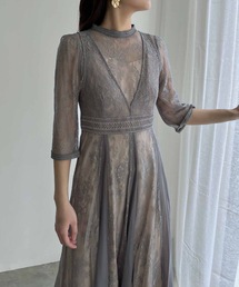 レイヤードレースドレス 結婚式 二次会 成人式 同窓会 パーティードレス オケージョンドレス お呼ばれワンピース